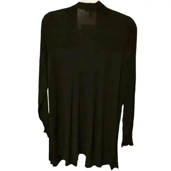 Eileen Fisher Organic Linen Cotton Airy Tuck Long Cardigan Easy Fit, Thigh Leng - Picture 5 of 6